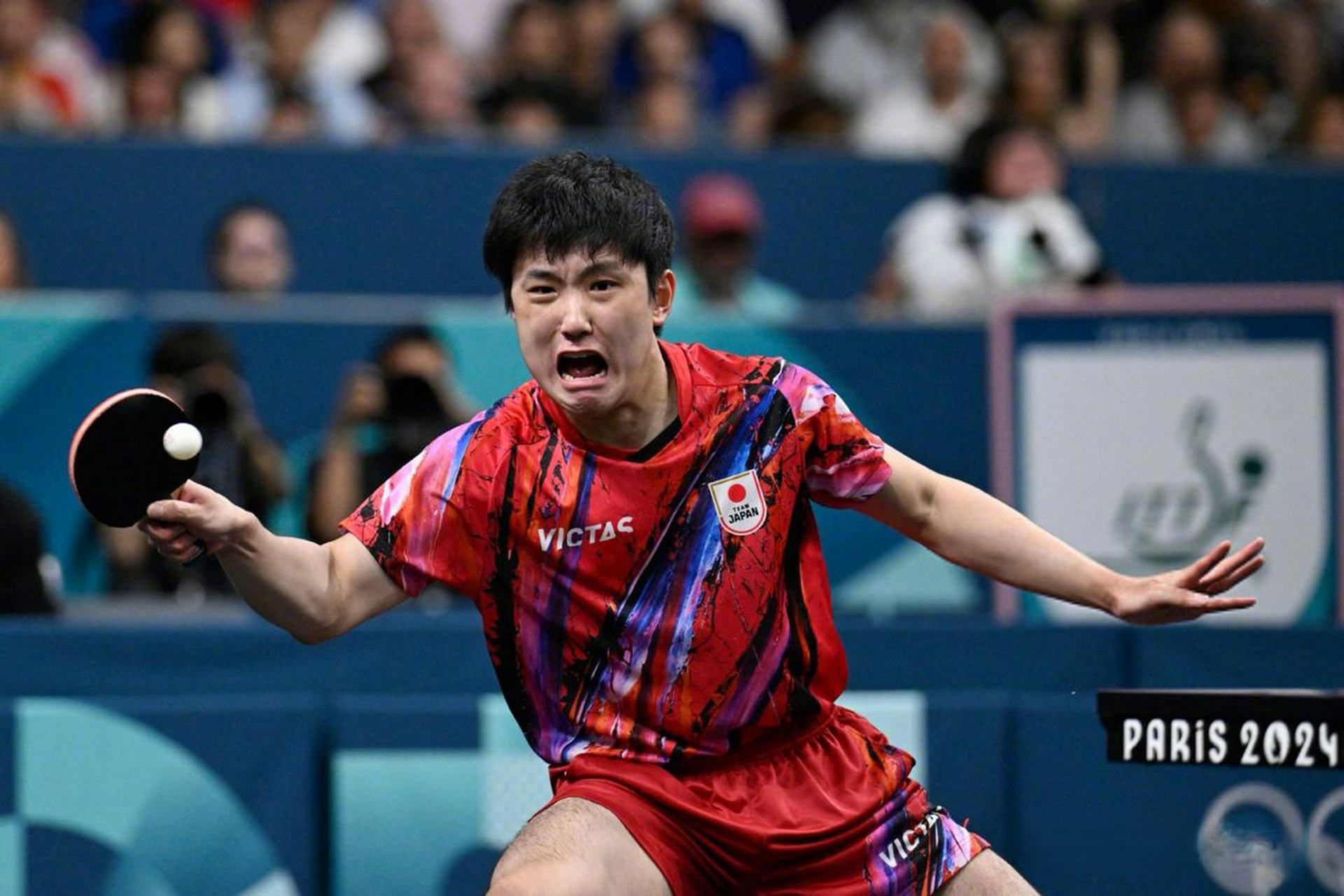 法国队逆转瑞典队，张本智和点燃赛场