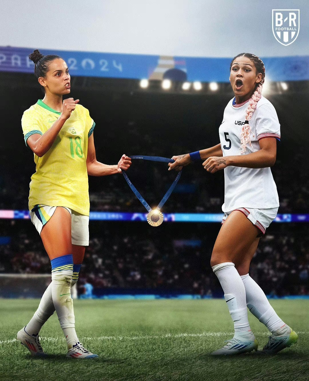 美国女子足球队蓄势待发备战奥运会